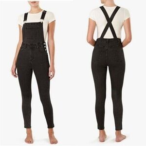 NWT WeWoreWhat High Rise Skinny Overalls XS Black / Charcoal